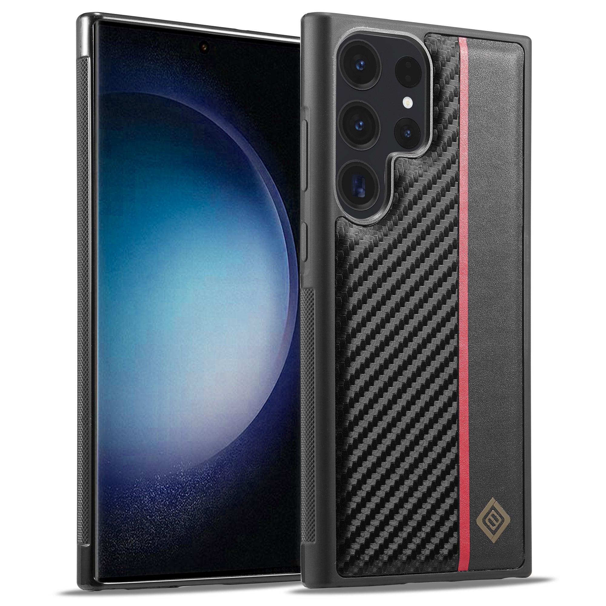 LC.IMEEKE Phone Shell For Samsung Galaxy S23 Ultra Carbon Fiber Texture Case PU Leather+TPU+EVA Phone Cover LC.IMEEKE Phone Shell For Samsung Galaxy S23 Ultra Carbon Fiber Texture Case PU Leather+TPU+EVA Phone Cover